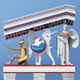 Illustration for article titled Ultraviolet light reveals how ancient Greek statues really looked